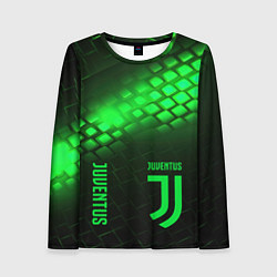 Лонгслив женский Juventus green logo neon, цвет: 3D-принт