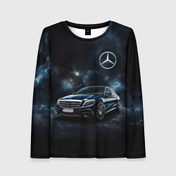 Лонгслив женский Mercedes Benz galaxy, цвет: 3D-принт