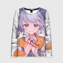 Лонгслив женский Touhou Project Cirno Тируно 9, цвет: 3D-принт