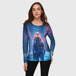 Лонгслив женский Уличный боевик, цвет: 3D-принт — фото 2
