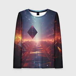 Женский лонгслив 3D Ромб