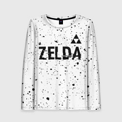 Лонгслив женский Zelda glitch на светлом фоне: символ сверху, цвет: 3D-принт