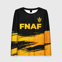 Лонгслив женский FNAF - gold gradient: символ сверху, цвет: 3D-принт