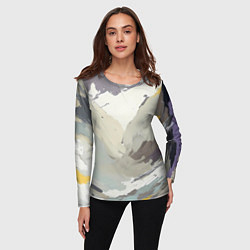 Лонгслив женский Цвета прованса, цвет: 3D-принт — фото 2