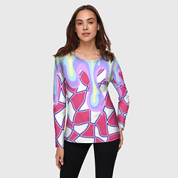 Лонгслив женский Rainbow illusion, цвет: 3D-принт — фото 2