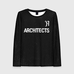 Лонгслив женский Architects glitch на темном фоне: символ сверху, цвет: 3D-принт