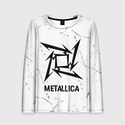 Лонгслив женский Metallica glitch на светлом фоне, цвет: 3D-принт