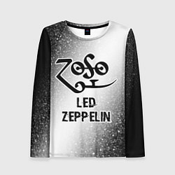 Лонгслив женский Led Zeppelin glitch на светлом фоне, цвет: 3D-принт