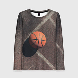 Лонгслив женский Мяч баскетбольный, цвет: 3D-принт