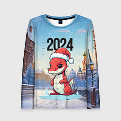 Лонгслив женский Новогодний дракон 2024, цвет: 3D-принт