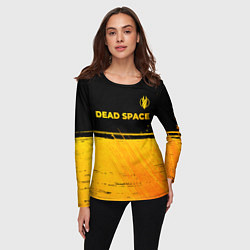 Лонгслив женский Dead Space - gold gradient посередине, цвет: 3D-принт — фото 2