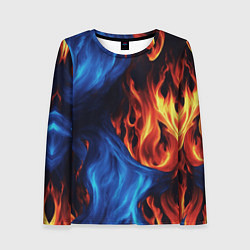 Женский лонгслив Огонь и вода как две стихии