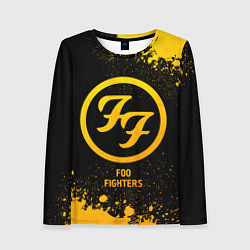 Лонгслив женский Foo Fighters - gold gradient, цвет: 3D-принт