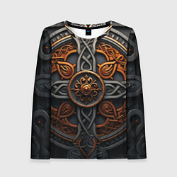 Лонгслив женский Орнамент в викингском стиле, цвет: 3D-принт