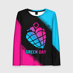 Лонгслив женский Green Day - neon gradient, цвет: 3D-принт