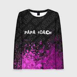 Лонгслив женский Papa Roach rock legends посередине, цвет: 3D-принт