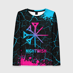 Лонгслив женский Nightwish - neon gradient, цвет: 3D-принт