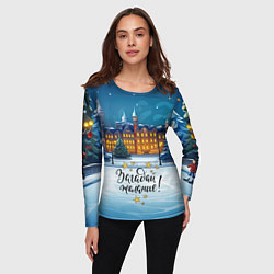 Лонгслив женский Загадай желание на новый год, цвет: 3D-принт — фото 2