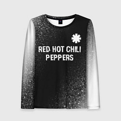 Лонгслив женский Red Hot Chili Peppers glitch на темном фоне посере, цвет: 3D-принт