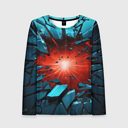 Женский лонгслив Взрыв бирюзовых камней