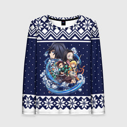 Лонгслив женский Demon slayer sweater, цвет: 3D-принт