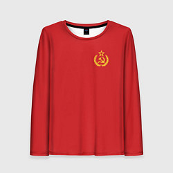 Лонгслив женский СССР Герб со звездой, цвет: 3D-принт