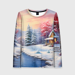 Женский лонгслив Сказочная метель подарков