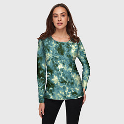 Лонгслив женский Абстракция - ocean in grunge style, цвет: 3D-принт — фото 2