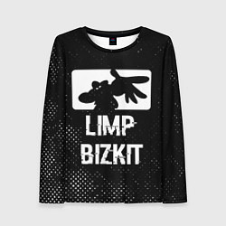 Лонгслив женский Limp Bizkit glitch на темном фоне, цвет: 3D-принт