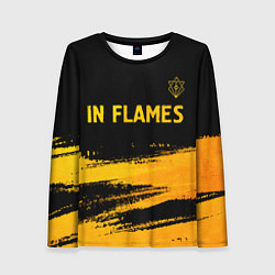 Лонгслив женский In Flames - gold gradient посередине, цвет: 3D-принт