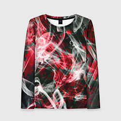 Лонгслив женский Серые узоры дым, цвет: 3D-принт