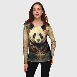 Лонгслив женский Панда арт-портрет, цвет: 3D-принт — фото 2