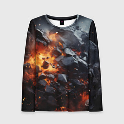 Женский лонгслив Взрыв камней и плит