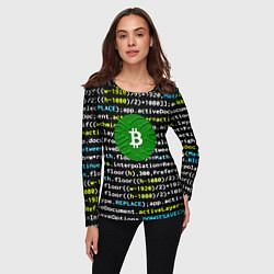 Лонгслив женский Bitcoin сатоши, цвет: 3D-принт — фото 2