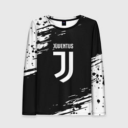 Лонгслив женский Juventus спорт краски, цвет: 3D-принт