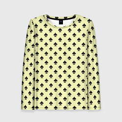 Женский лонгслив Пиковая масть светло-жёлтый