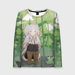 Лонгслив женский Sousou no Frieren Фрирен Frog, цвет: 3D-принт