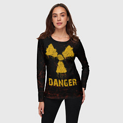Лонгслив женский Опасный человек радиация, цвет: 3D-принт — фото 2