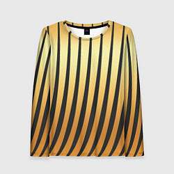 Лонгслив женский Золотой тигровый, цвет: 3D-принт