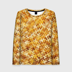 Лонгслив женский Кукурузный абстрактный эффект, цвет: 3D-принт
