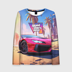 Лонгслив женский GTA 6 logo auto style, цвет: 3D-принт