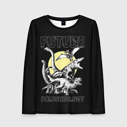 Лонгслив женский Future paleontology, цвет: 3D-принт