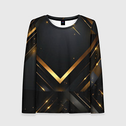 Женский лонгслив Gold luxury black abstract