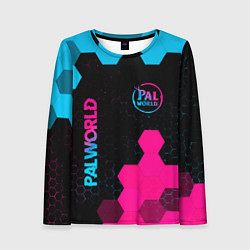 Женский лонгслив Palworld - neon gradient вертикально