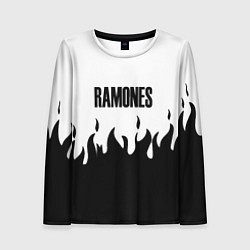 Женский лонгслив Ramones fire black rock