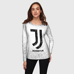 Лонгслив женский Juventus с потертостями на светлом фоне, цвет: 3D-принт — фото 2