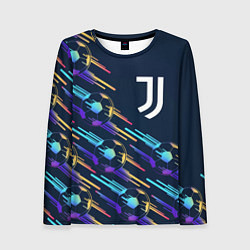 Лонгслив женский Juventus градиентные мячи, цвет: 3D-принт
