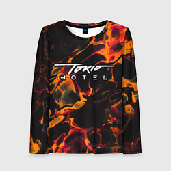 Женский лонгслив Tokio Hotel red lava