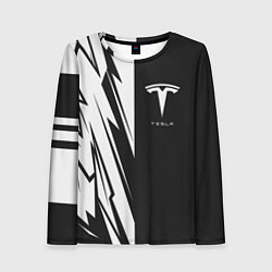 Женский лонгслив Tesla - carbon texture