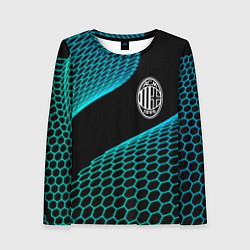 Лонгслив женский AC Milan football net, цвет: 3D-принт